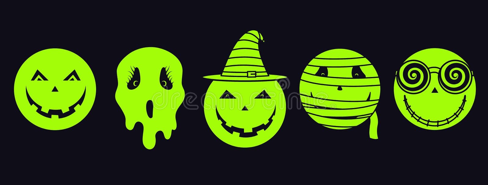 Halloween Smiling Face Vector Icon, Scary Smile Stock Vector - Illustration  of monster, demon: 255037336