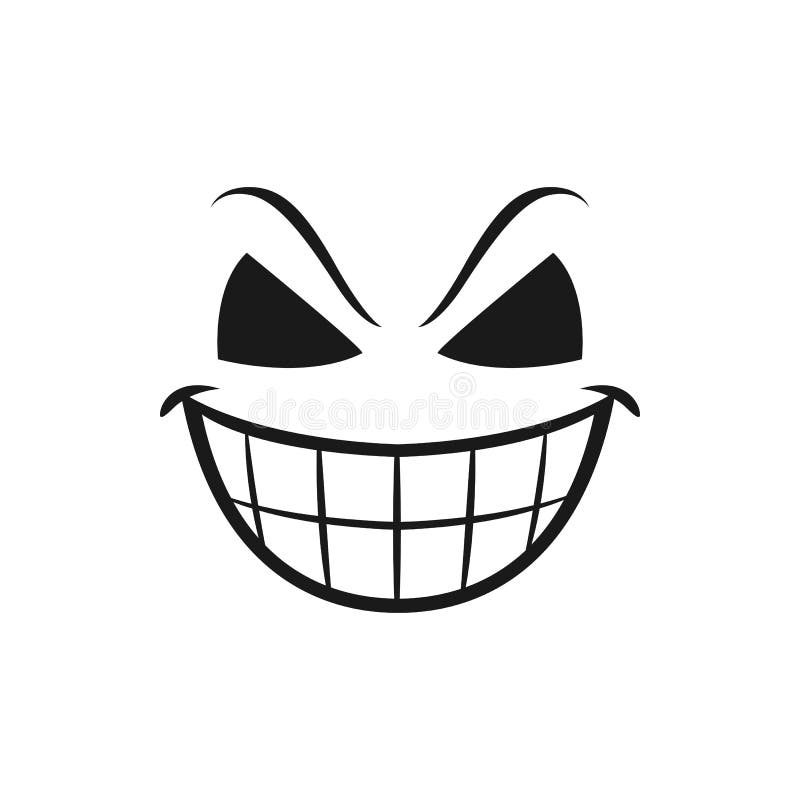 Halloween Smiling Face Vector Icon, Scary Smile Stock Vector - Illustration  of monster, demon: 255037336