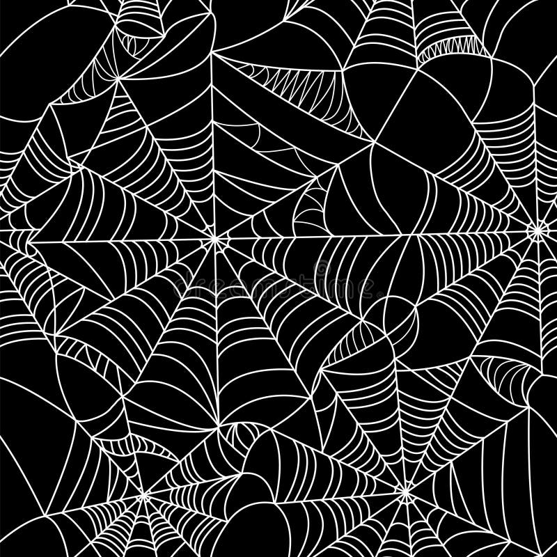 Halloween Spider Web Seamless Pattern Stock Vector - Illustration of  effect, cartoon: 44642315