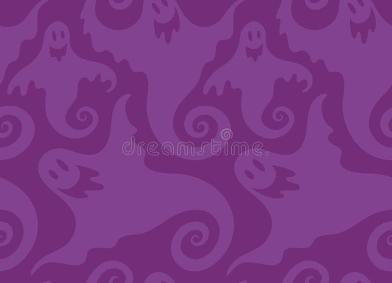 Halloween spooky ghost seamless repeat vector pattern royalty free illustration