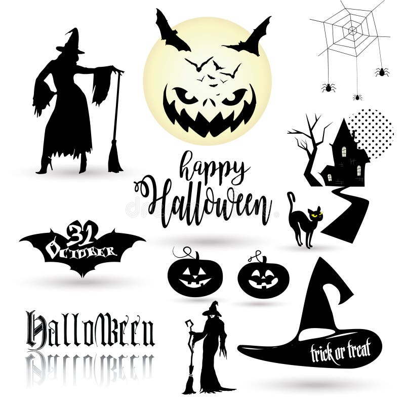 Halloween ssimbols stock abbildung Halloween ssimbols stock abbildung