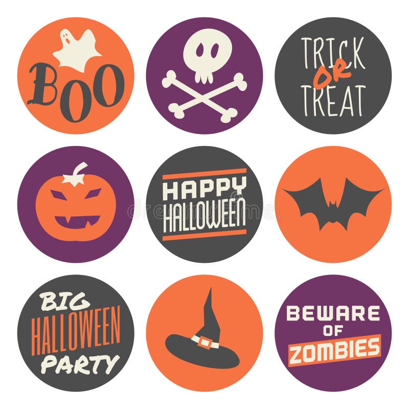 Download Halloween Stickers Set stock vector. Illustration of illustration - 32743165