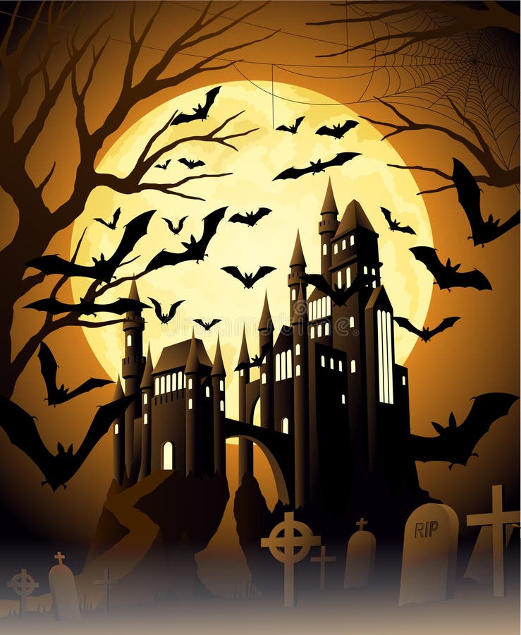 Halloween straszna noc ilustracja wektor Halloween straszna noc ilustracja wektor