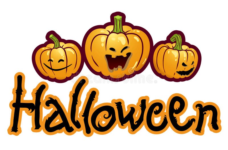 Halloween titling - three pumpkin heads of Jack
