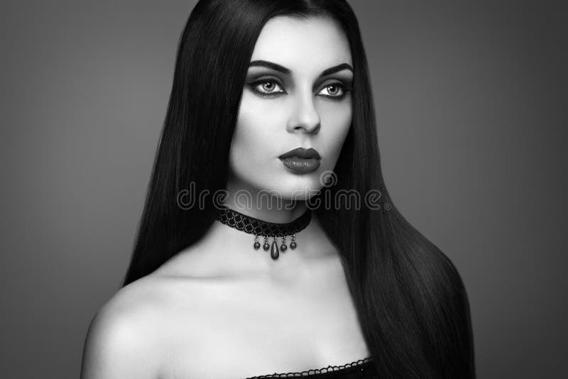 Halloween Vampire Woman Portrait Stock Image - Image of background, lovely:  102226153