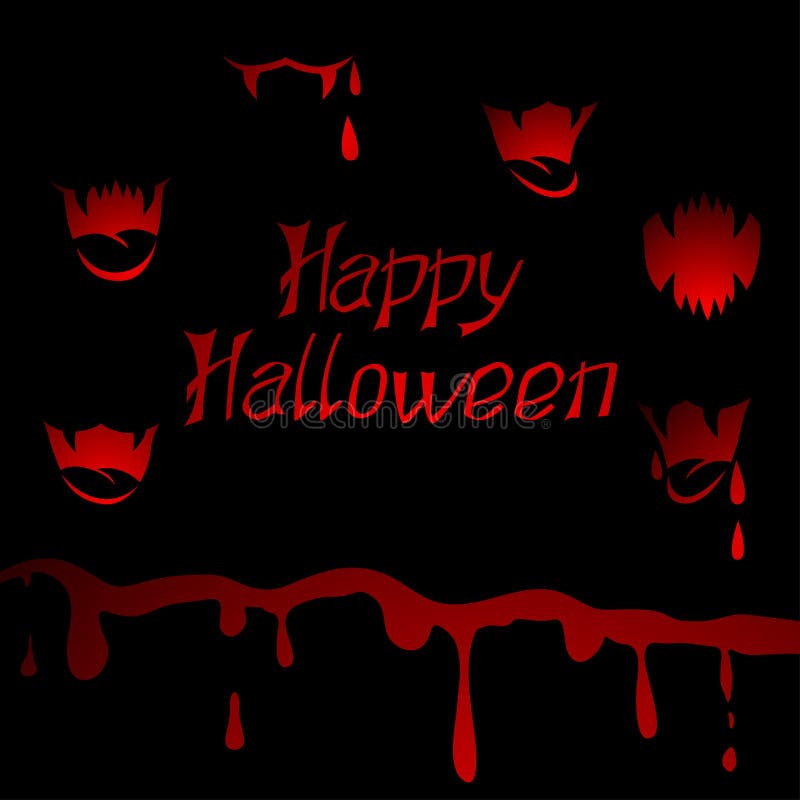 Halloween Vector Background with Sharp Teeth and Stock Vector ...