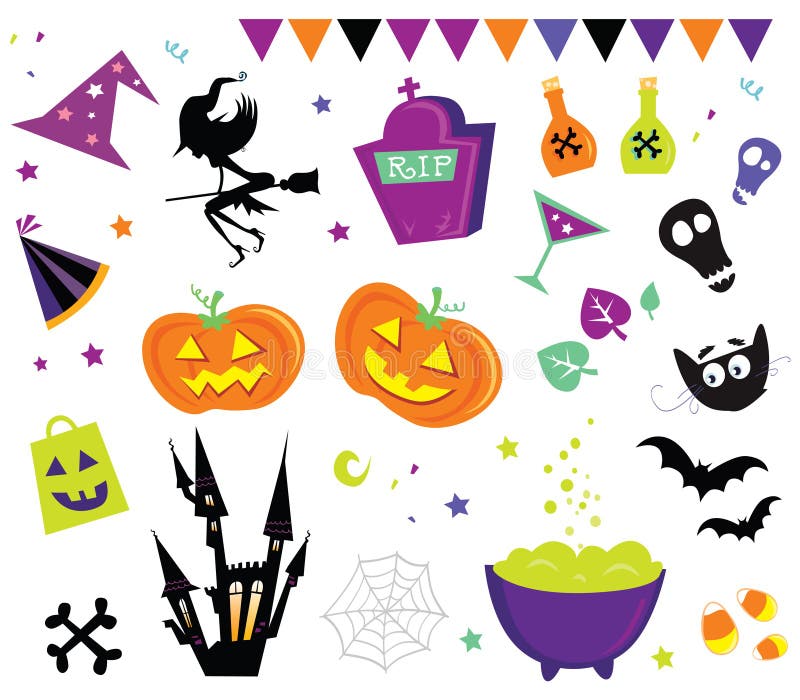 Halloween vector Icons set III stock illustration