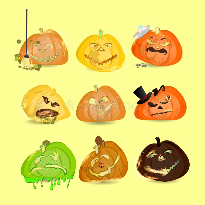 halloween Собрание тыкв Комплект бесплатная иллюстрация halloween Собрание тыкв Комплект бесплатная иллюстрация