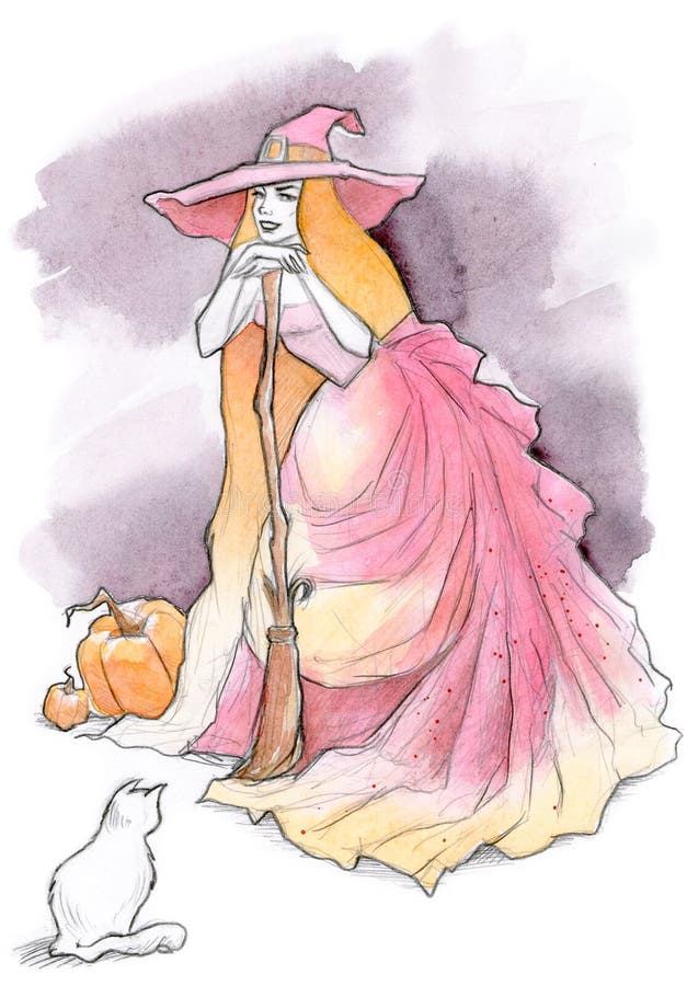 Halloweenowa czarownicy ilustracja ilustracja wektor Halloweenowa czarownicy ilustracja ilustracja wektor