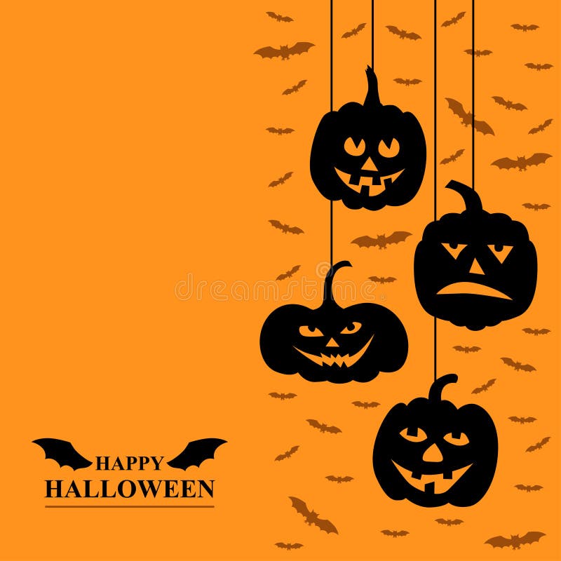 Halloweenowa śmieszna horrorów wampirów i bani kartka z pozdrowieniami ilustracja wektor Halloweenowa śmieszna horrorów wampirów i bani kartka z pozdrowieniami ilustracja wektor