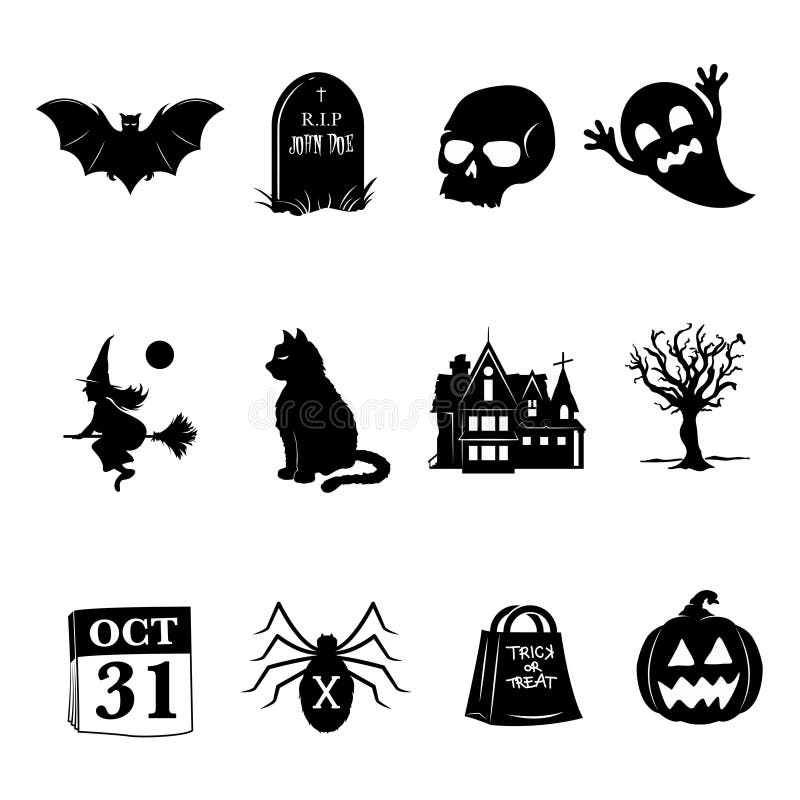 Halloweenowe ikony ilustracji Halloweenowe ikony ilustracji