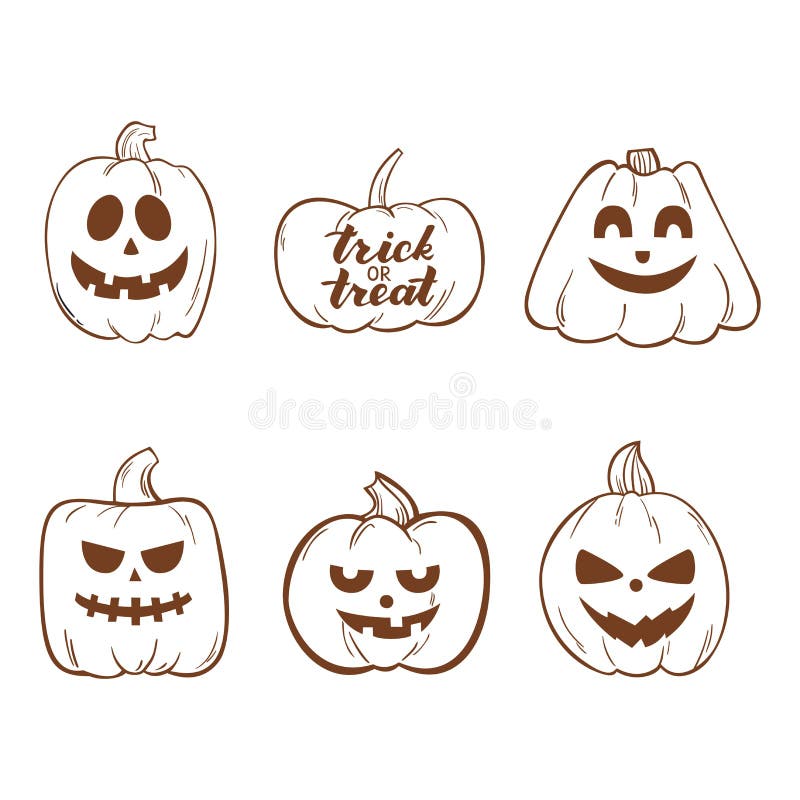 Halloweenowy Ustawiający z ręki Drawning Doodle baniami dla Halloween ilustracja wektor Halloweenowy Ustawiający z ręki Drawning Doodle baniami dla Halloween ilustracja wektor