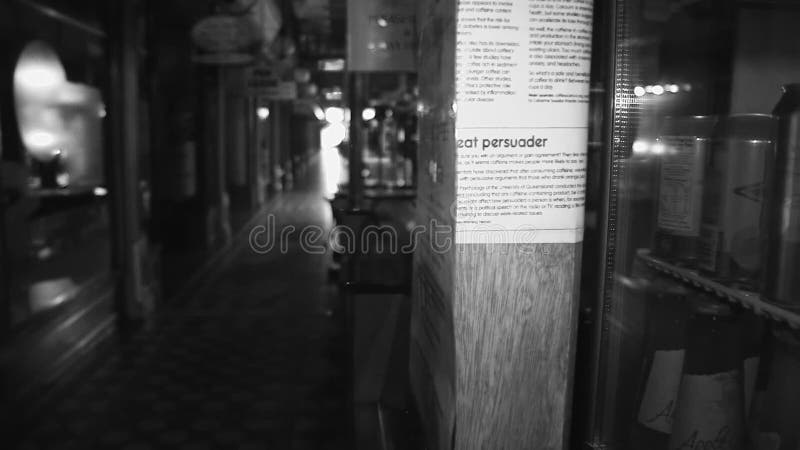 Hallway black and white shot stock video footage