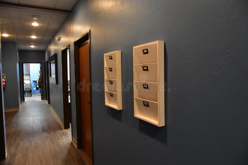 Hallway in medical office stock photo. Image of colorful 165673936