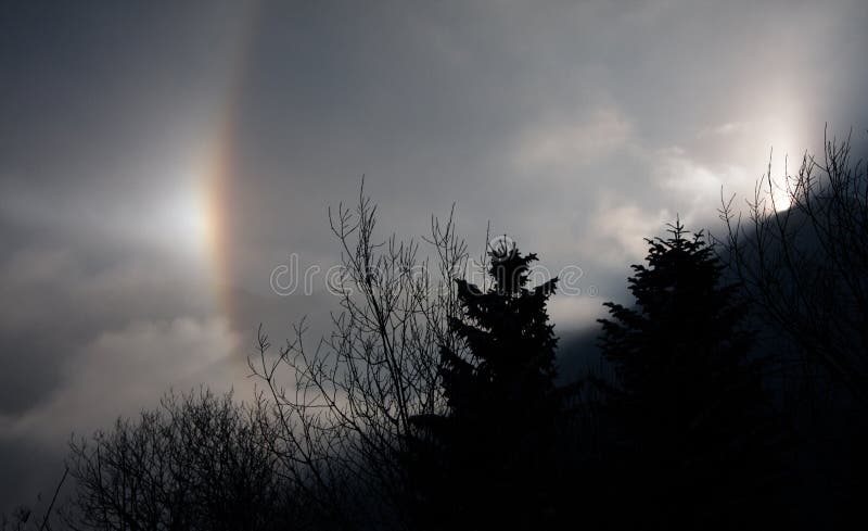 Halo sun phenomenon in the mountains of Slovakia