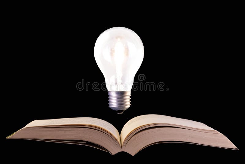 Halogen lamp over book stock image. Image of book, light 79006615