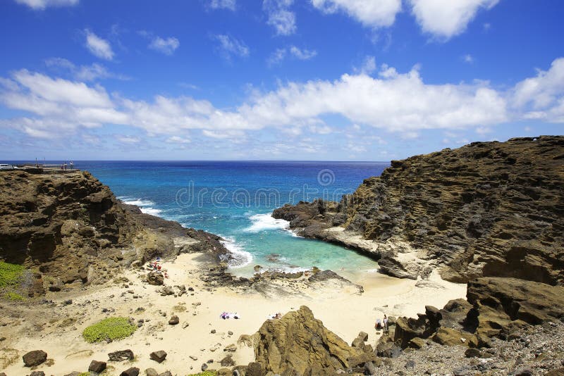 Halona Blow Hole Beach on Oahu, Hawaii. Halona Blow Hole Beach on Oahu, Hawaii