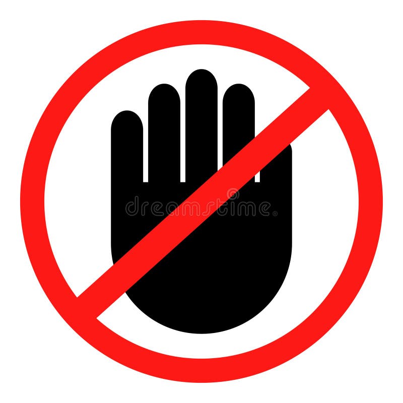 Halt! Kein Eintritt! Rotes Endhandzeichen für verbotene Tätigkeiten Stoppen Sie Handvektorillustration, stoppen Sie Handroten Aus lizenzfreie abbildung Halt! Kein Eintritt! Rotes Endhandzeichen für verbotene Tätigkeiten Stoppen Sie Handvektorillustration, stoppen Sie Handroten Aus lizenzfreie abbildung