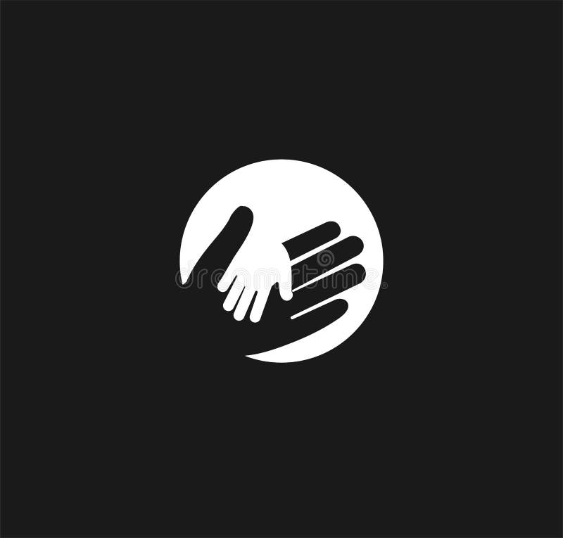 Halten der Hand eines Kindes in der Hand eines erwachsenen Vektorlogos Weltvater Day Symbol von Sorgfalt, Güte, Familie vektor abbildung Halten der Hand eines Kindes in der Hand eines erwachsenen Vektorlogos Weltvater Day Symbol von Sorgfalt, Güte, Familie vektor abbildung