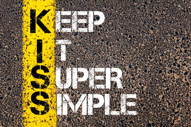 Halten Sie es supereinfaches - KUSS Konzept stock abbildung Halten Sie es supereinfaches - KUSS Konzept stock abbildung