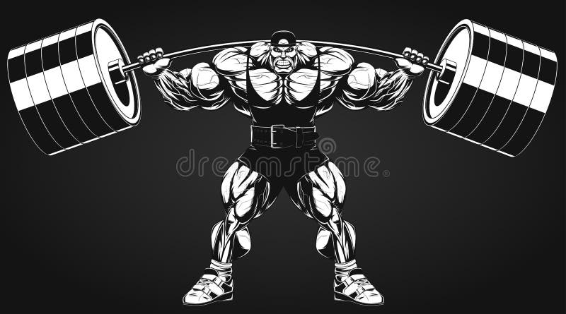 Halterofilista com um barbell ilustração do vetor Halterofilista com um barbell ilustração do vetor