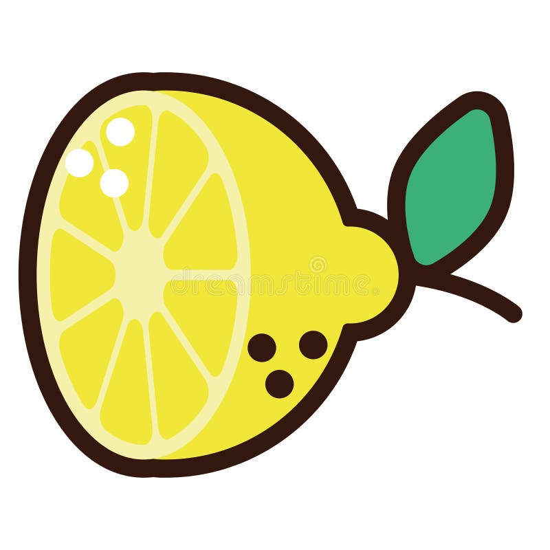 Halv citronfruktdoft royaltyfri illustrationer