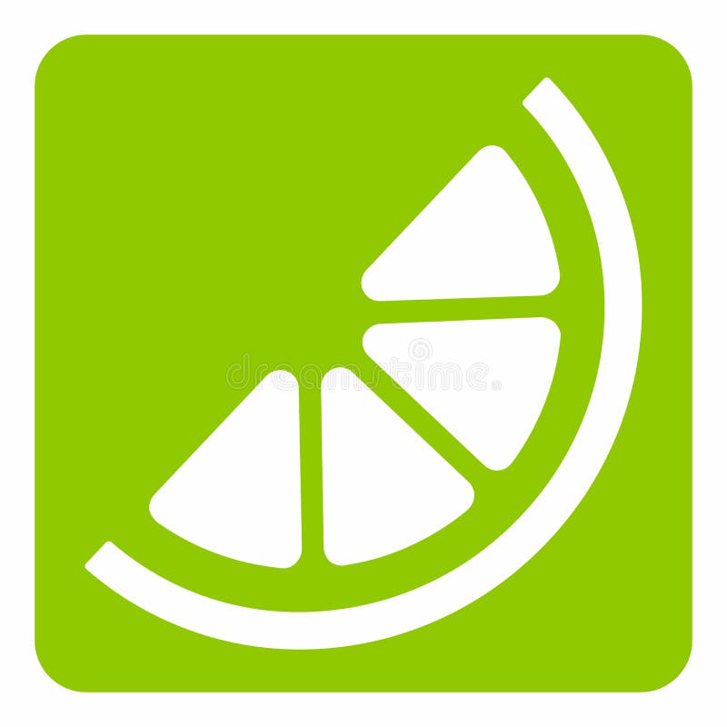 Halv citronikon royaltyfri illustrationer