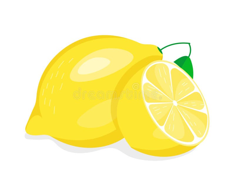 Halv citronikon stock illustrationer
