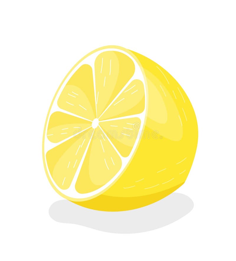 Halv citronikon vektor illustrationer