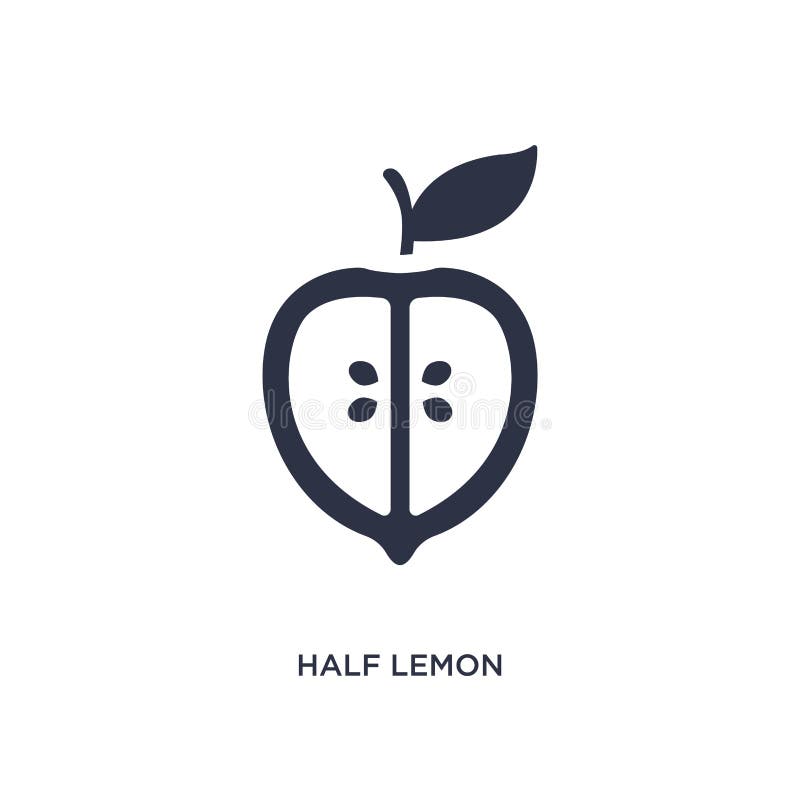 Halv citronsymbol på vit bakgrund Enkel beståndsdelillustration från bistro- och restaurangbegrepp royaltyfri illustrationer