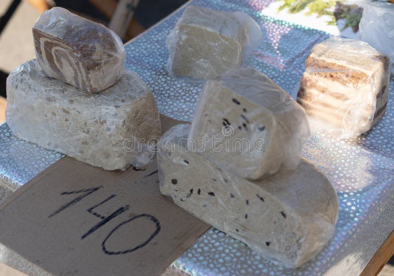 Halva on the Counter for Sale Stock Photo Image of oriental, colorful