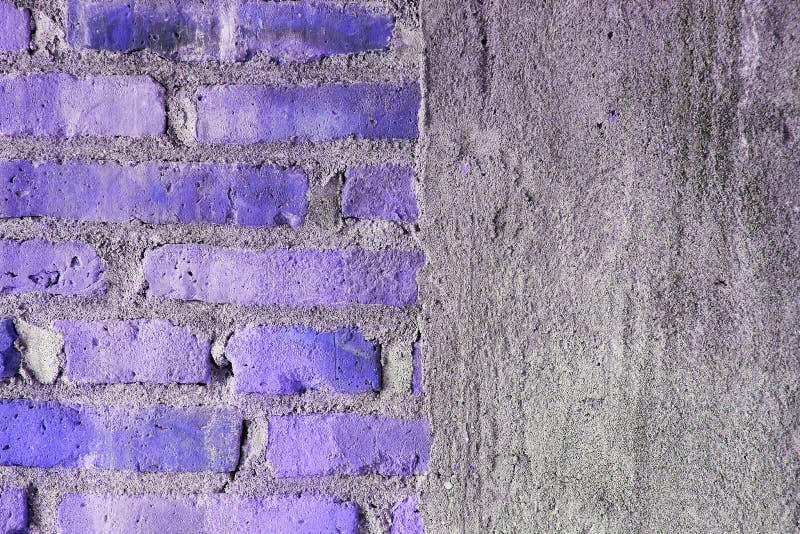 Halve bakstenen muur en half concrete textuur stock foto's Halve bakstenen muur en half concrete textuur stock foto's