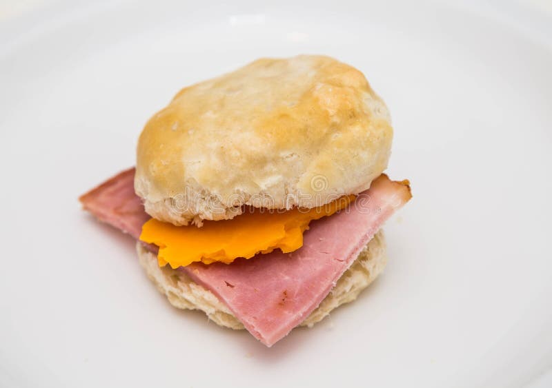 Ham and Cheese Biscuit stock photo. Image of baked, flaky 49616514