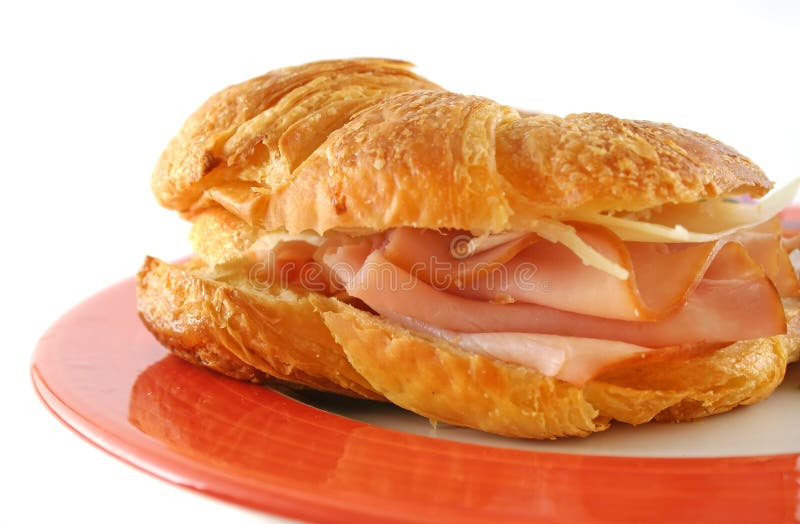 Ham and Cheese Croissant stock photo. Image of cheese 5294678