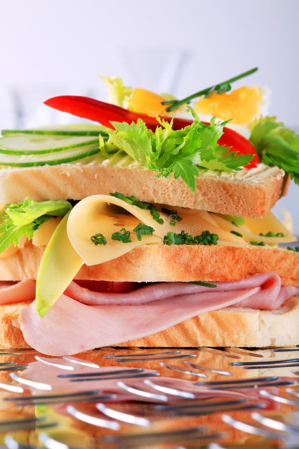 Ham and cheese sandwich