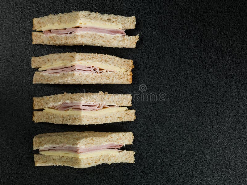 Ham and Cheese Sandwich in Wholemeal Brown Bread Stock Image Image of salad, wholemeal 84970673