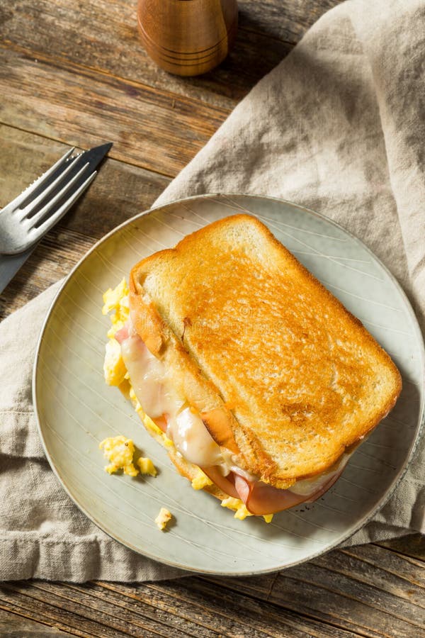 Ham Egg and Cheese Sandwich Stock Photo Image of wheat, meal 210607788