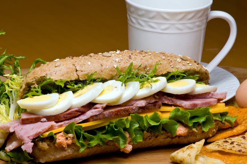 Ham and Egg Sandwich stock photo. Image of cheese, brunch 23745304