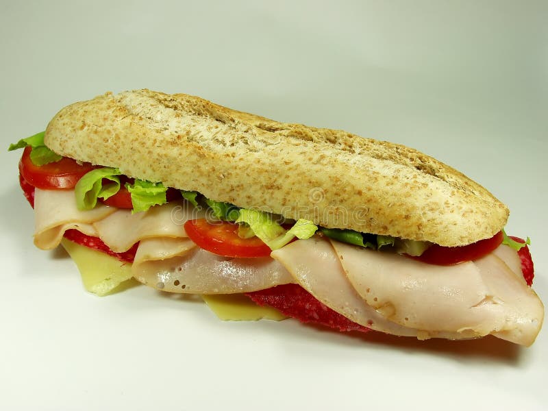 Ham and salami sandwich