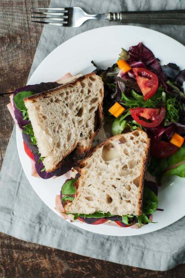 Ham Sandwich stock image. Image of sour, silver, sandwich 46883339