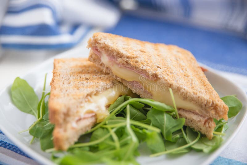 Ham and Swiss Cheese Sandwich Stock Photo Image of golden, toast
