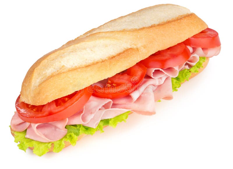 Ham and tomato sandwich