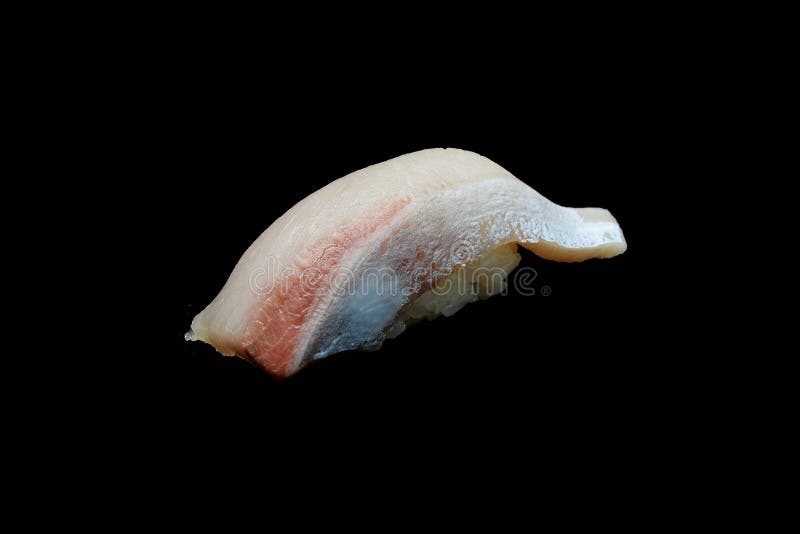 Hamachi Sushi, Buri Sushi or Amberjack fish, Yellow tail Fusiler fish on Japanese rice. royalty free stock photo