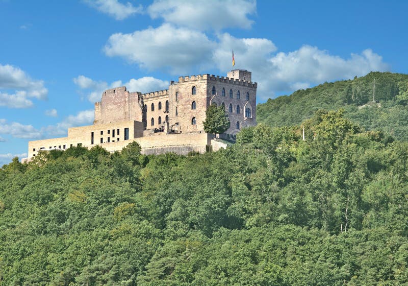 The famous Hambach Castle near Neustadt an der Weinstrasse at german Wine Road,Rhineland-Palatinate,Germany. The famous Hambach Castle near Neustadt an der Weinstrasse at german Wine Road,Rhineland-Palatinate,Germany