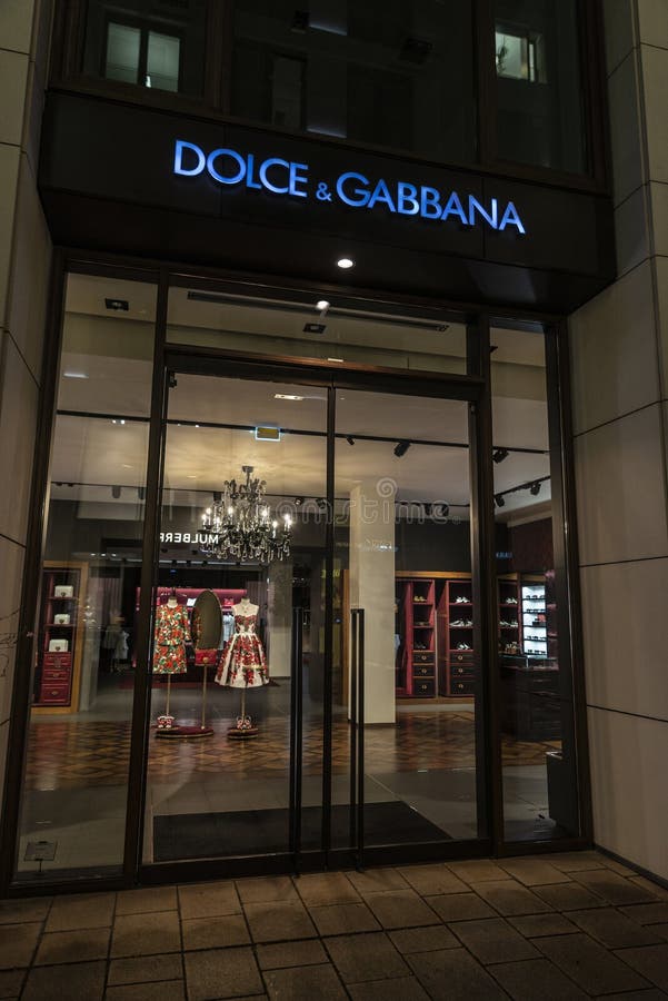 Dolce & Gabbana Luxury Clothing Store at Night in Hamburg, Germany ...