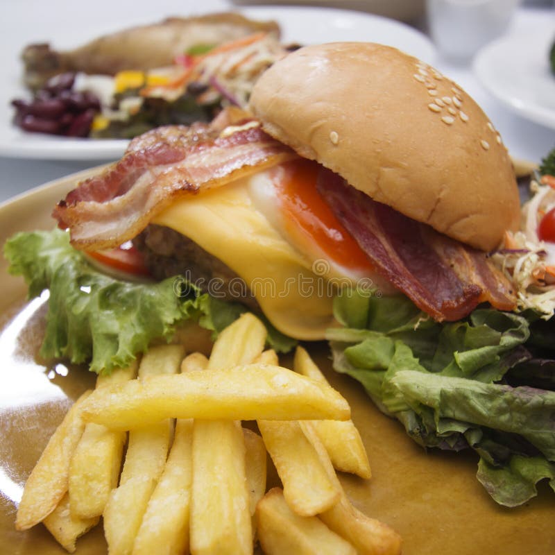 Hamburger beef royalty free stock photo