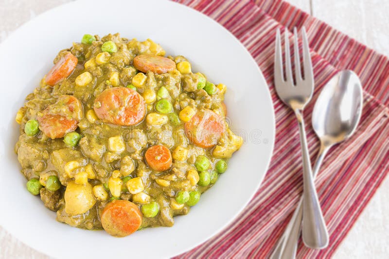 Hamburger Curry stock photo. Image of hawaiian, peas 40974222