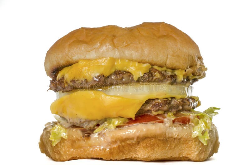 Hamburger de fromage d'aliments de préparation rapide photographie stock libre de droits Hamburger de fromage d'aliments de préparation rapide photographie stock libre de droits