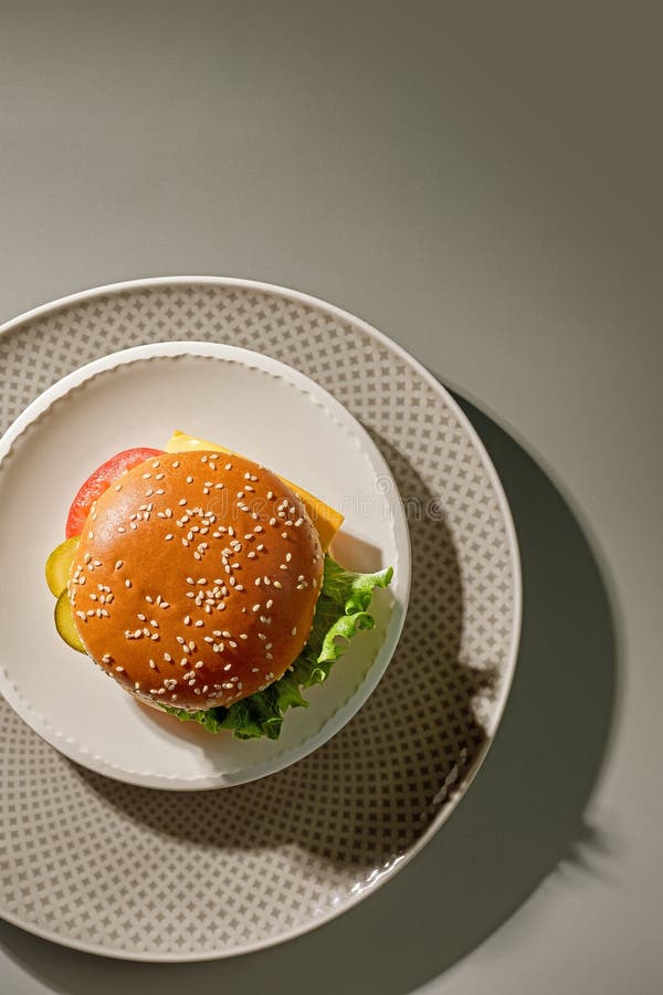 Hamburger di sapore fresco fotografie stock