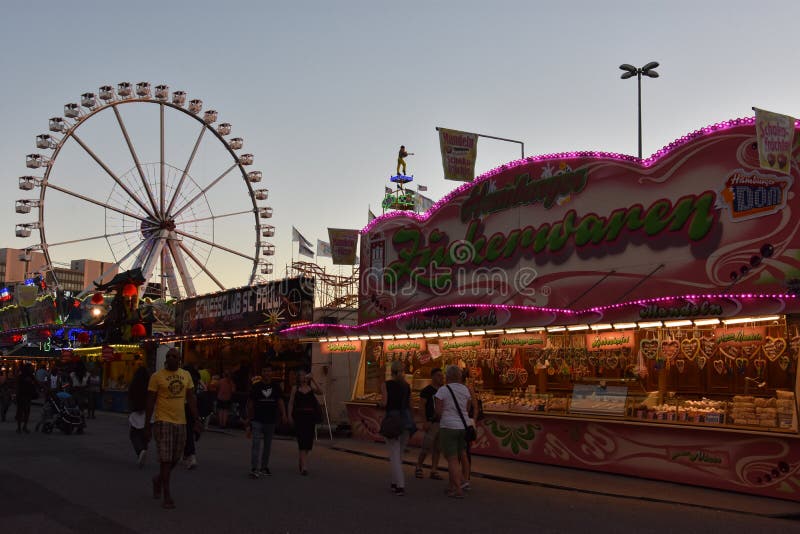 The Hamburger Dom Fair in Hamburg, Germany Editorial Stock Image